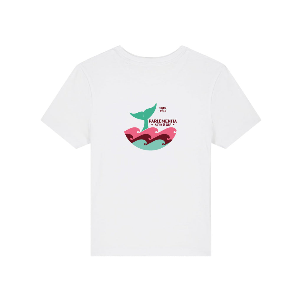 T-shirt girl white ~ tri Waves