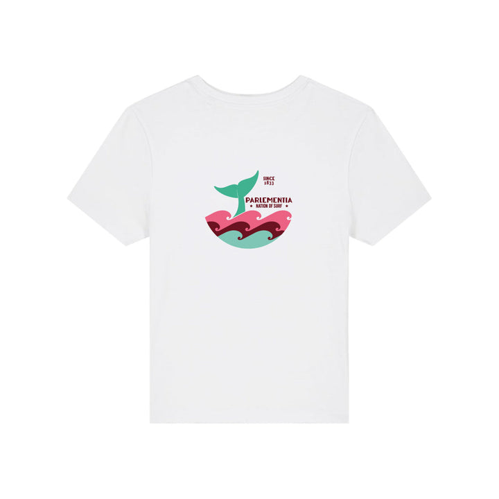 T-shirt girl white ~ tri Waves